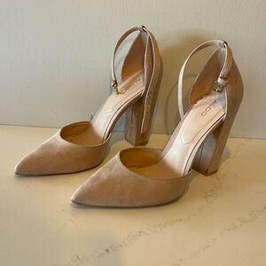 Aldo beige block heels
